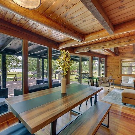 Modern Fairland Log Cabin With Lake Access! מראה חיצוני תמונה