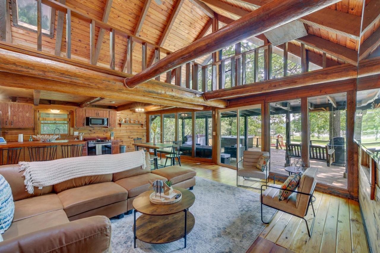 Modern Fairland Log Cabin With Lake Access! מראה חיצוני תמונה