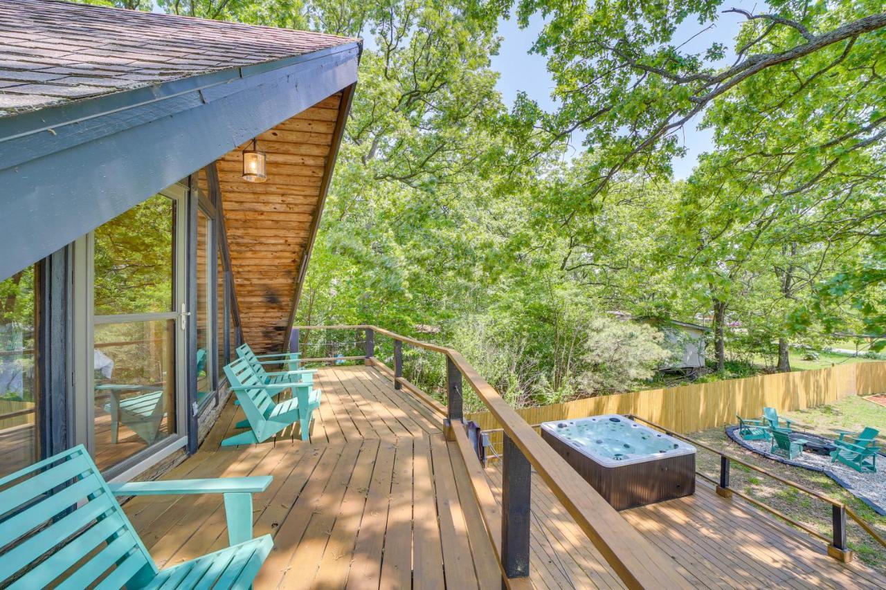 Modern Fairland Log Cabin With Lake Access! מראה חיצוני תמונה